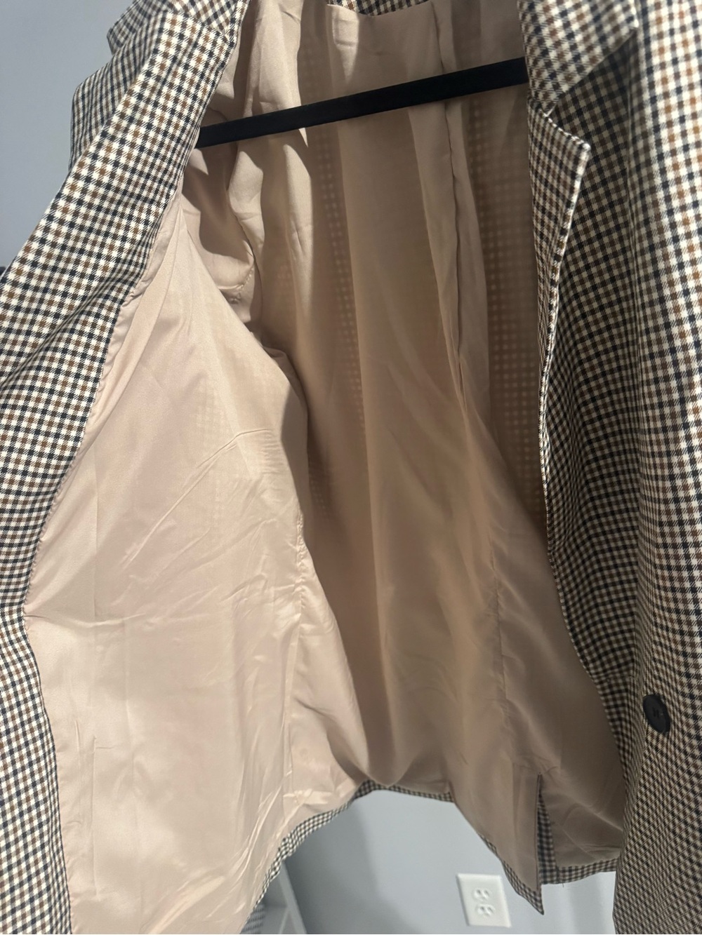 Anne Klein Tan Checkered Blazer - Picture 6 of 6